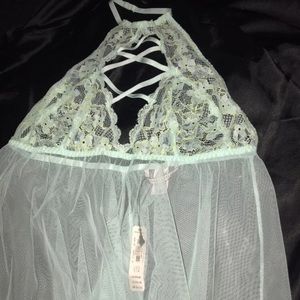 NWT VS halter babydoll lingerie set